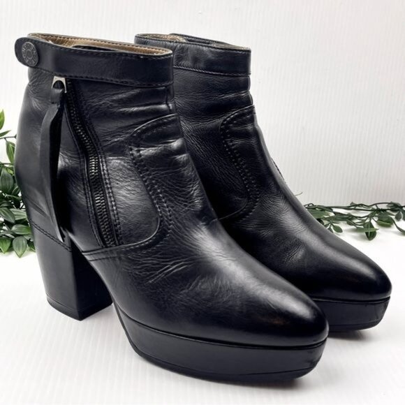 Acne Studios 'Track' block heel platform Black Ankle Boots 6.5 - Picture 3 of 14